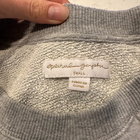 Gratitude is Gangster Spiritual Ganger grey cozy sweater small - Picture 5 of 7